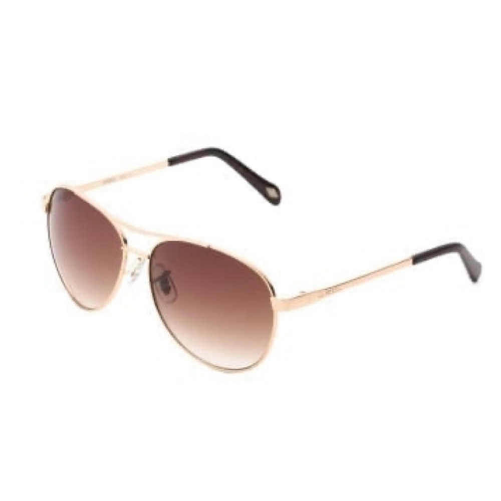 NIB FOSSIL Women's Gold Frame Brown Lens​